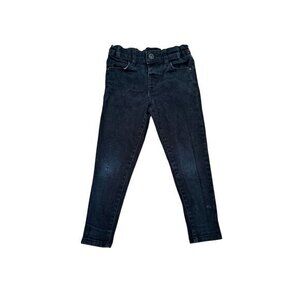 Kids Black Skinny Jeans 3-4 Yrs 104 CM Elastic Waist Two Back Pockets